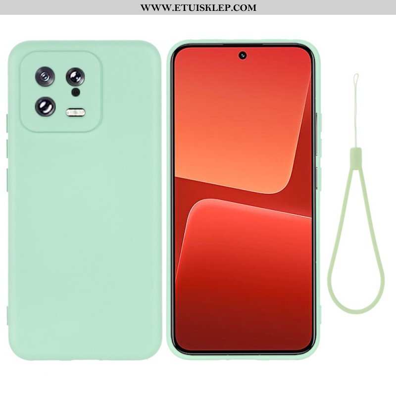 Etui do Xiaomi 13 Płynny Silikon Ze Smyczą